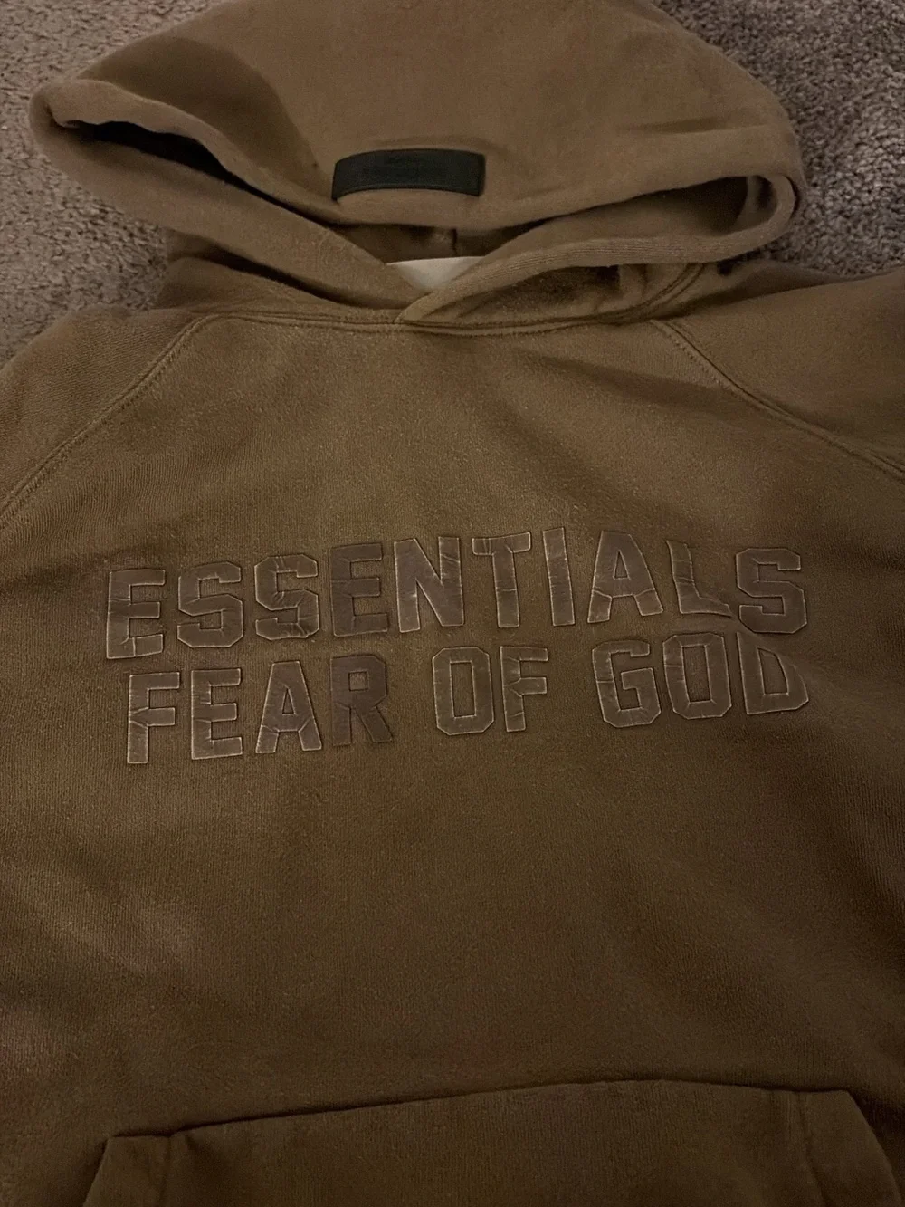 Fear of God Essentials Brown Hooded Pullover